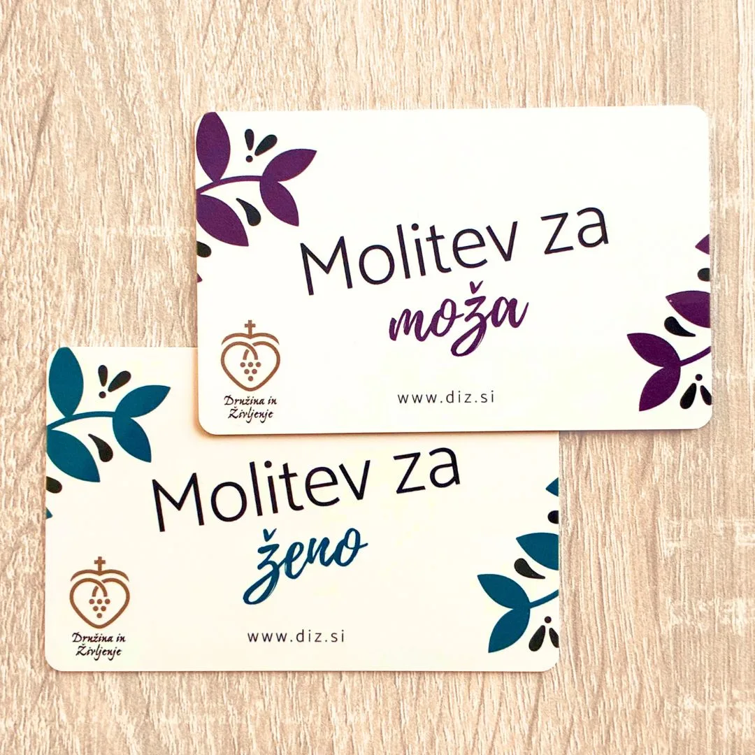 Dve kartici z molitvijo za moža in ženo - slika 7