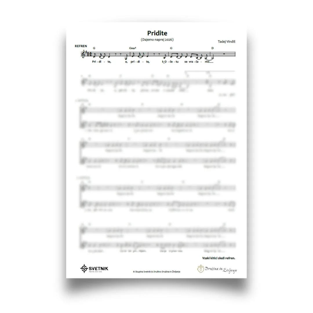 Note "Pridite"